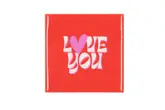Spreuktegel Love You Orange 10X10X1Cm