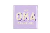 Spreuktegel Oma Mag Dat Wel Purple 10X10X1Cm