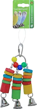 TRIPLE DANGLE HOUT + 3X MET. BEL 18CM