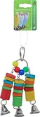 TRIPLE DANGLE HOUT + 3X MET. BEL 18CM