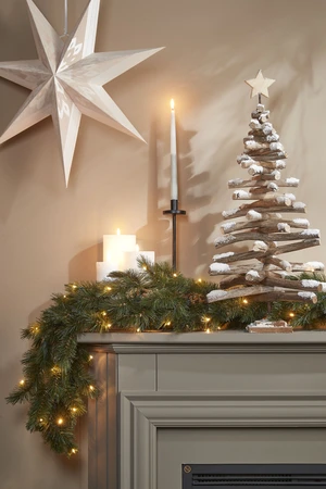 Triumph Tree Kunstguirlande Forest Frosted groen - incl. 96 lampjes - L 270 x D 33 cm - afbeelding 4