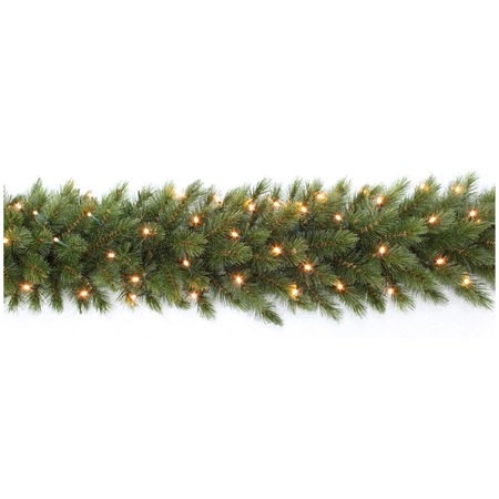 Triumph Tree Kunstguirlande Forest Frosted groen - incl. 96 lampjes - L 270 x D 33 cm - afbeelding 1