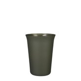 Troj vaas orchidee glas groen mat - h19xd14cm