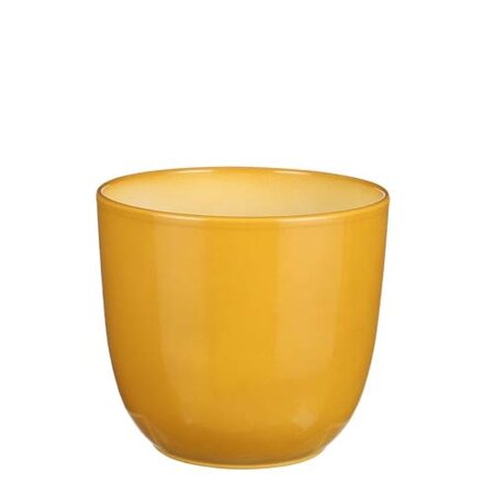 Tusca pot rond oker - h18,5xd19,5cm