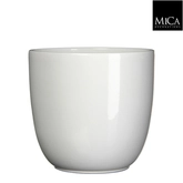 Tusca pot round white - h28,5xd31cm
