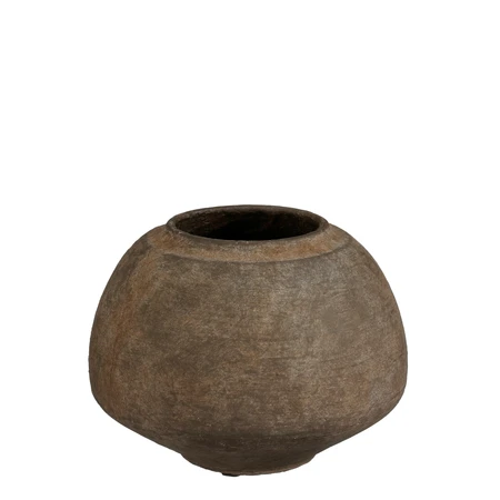 Ares pot rond d.bruin - h18xd24cm