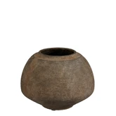 Ares pot rond d.bruin - h18xd24cm