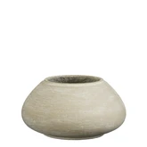 Ares pot rond l.grijs - h15xd28,5cm