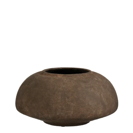 Ares pot rond d.bruin - h17,5xd35cm