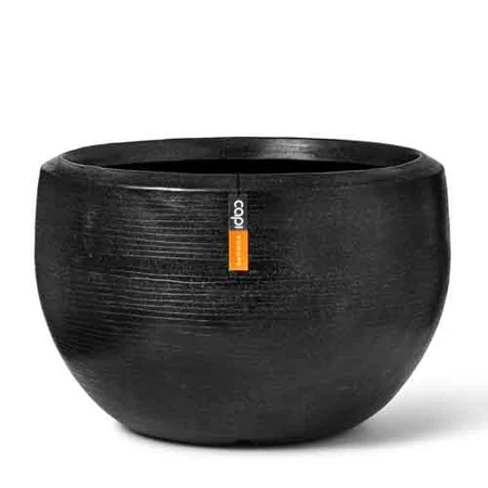 Vaas bol Arc Granite 67x45 zwart