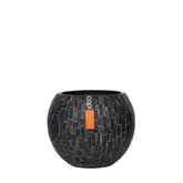 Vaas bol Stone 12x9 zwart