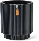 Capi Vaas cilinder Groove 15x17 grafiet