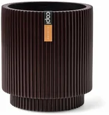 Capi Vaas cilinder Groove 19x21 zwart rood