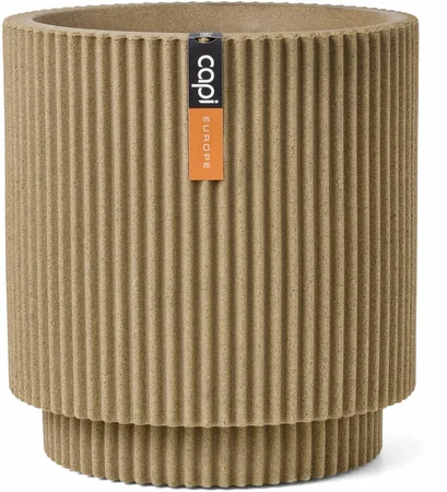 Vaas cilinder Groove NL 44x46 beige