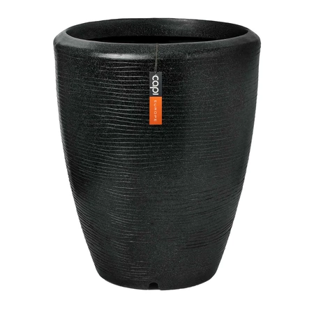 Vaas elegant Arc Granite 51 x 59 zwart