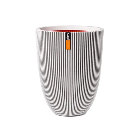 Vaas elegant laag Groove NL 34x46 ivoor