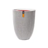 Vaas elegant laag Groove NL 34x46 ivoor