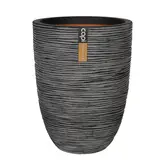 Vaas elegant laag Rib NL 34x46 antraciet