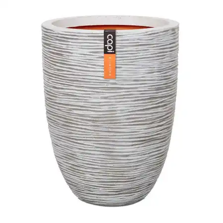 Vaas elegant laag Rib NL 34x46 ivoor