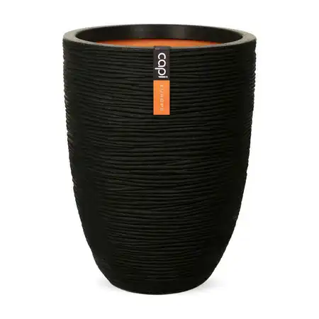 Vaas elegant laag Rib NL 46x58 zwart