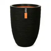 Vaas elegant laag Rib NL 46x58 zwart