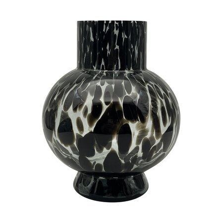 Vaas Glas Black Cheetah - Ø 18 x H 22 cm