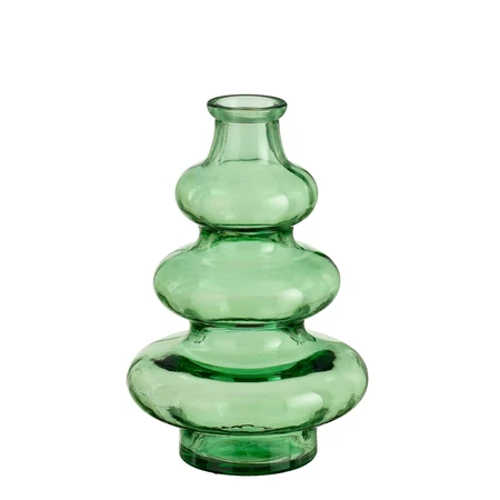 Sira vaas recycled glas groen - h22xd14,5cm