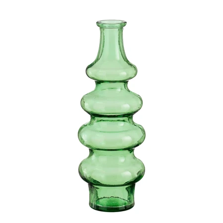 Sira vaas recycled glas groen - h40xd14,5cm