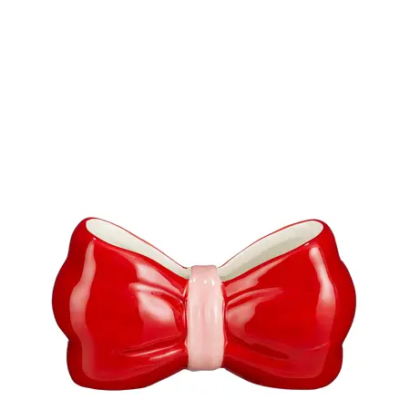 Vaas strik rood - l18xb7xh9,5cm