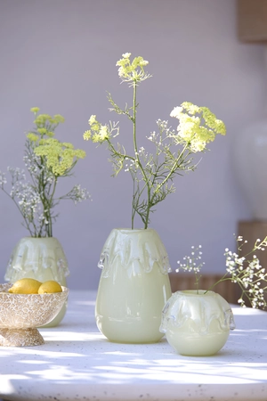 Light & Living Vase Ø17x14,5 cm LYSIRA glass light yellow - afbeelding 4