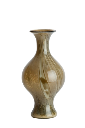 Light & Living Vase Ø19x40 cm JORVEN glass taupe+olive green - afbeelding 1