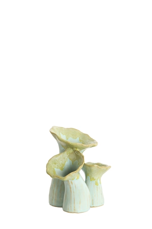 Light & Living Vase deco 18x13x17,5 cm MISURINA ceramics lht green+lht blue - afbeelding 1