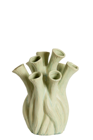 Light & Living Vase deco Ø20x24,5 cm LYSET ceramics light green - afbeelding 1