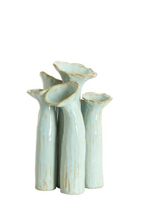 Light & Living Vase deco 24x21x31 cm MISURINA ceramics light blue - afbeelding 1