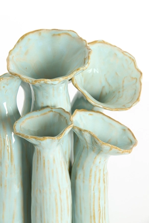 Light & Living Vase deco 24x21x31 cm MISURINA ceramics light blue - afbeelding 3