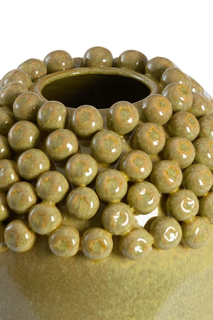 Light & Living Vase deco Ø32x43,5 cm LOVRO ceramics olive green-brown - afbeelding 2