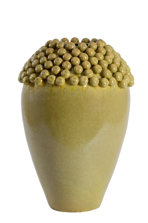 Light & Living Vase deco Ø39,5x57 cm LOVRO ceramics olive green-brown - afbeelding 1