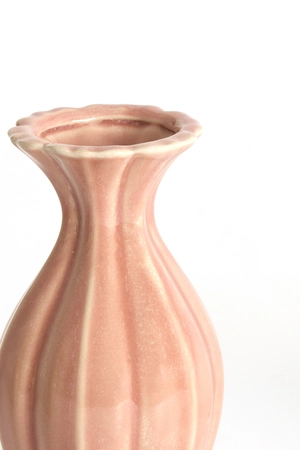 Light & Living Vase deco Ø8,5x15,5 cm SHIREL ceramics pink - afbeelding 2