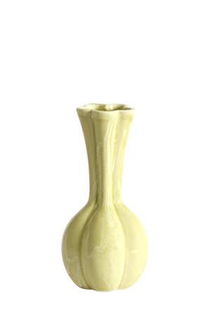 Light & Living Vase deco Ø8x17 cm SYDELL ceramics yellow-green - afbeelding 1