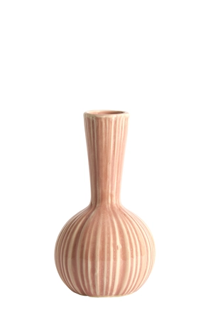Light & Living Vase deco Ø9,5x17 cm SHAREL ceramics pink - afbeelding 1