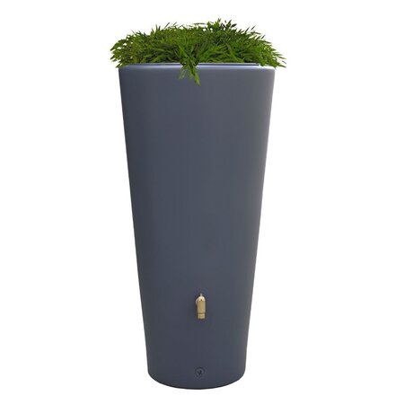 Vaso design regenton antraciet 220 liter - afbeelding 1