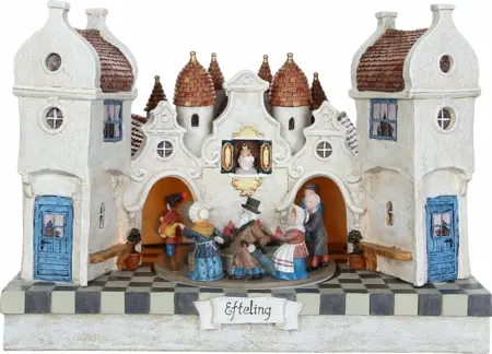 Efteling Verlichte straat zwaan kleef aan adapter included - l31xb19xh22cm
