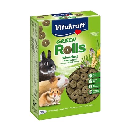 Vitakraft Green Rolls knaagdier en konijn, 500 gr