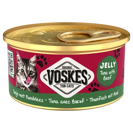 Voskes gelei tonijn&rundvlees 85gr