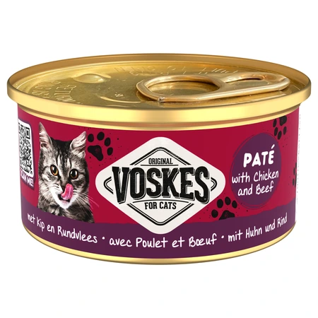 Voskes paté kip&rundvlees 85gr