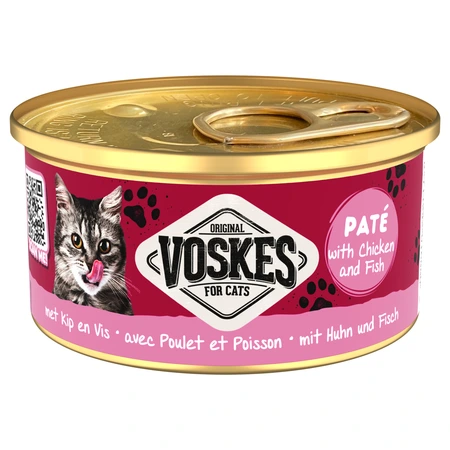 Voskes paté kip&vis 85gr