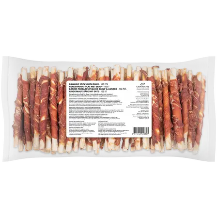 Voskes runderhuid sticks eend 100st 1kg