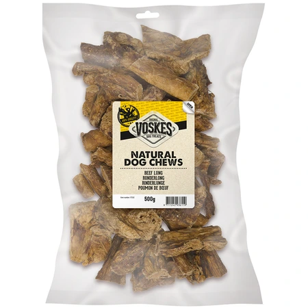 Voskes Runderlong Hondensnack - 500gr - afbeelding 1
