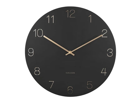 Wall clock Charm engraved numbers black - afbeelding 1