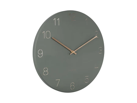 Wall clock Charm engraved numbers jungle green - afbeelding 2